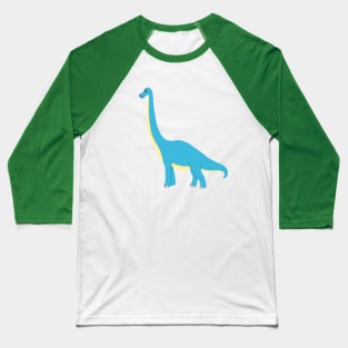 Cute Happy Dinosaur Brachiosaurus Baseball T-Shirt